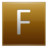 Letter F gold Icon